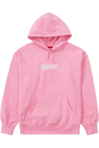Supreme Box Logo Hooded Sweatshirt Pink
